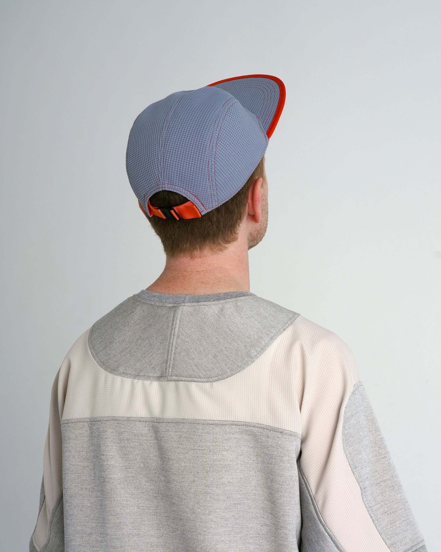 WAFFLE CAP / gray & orange