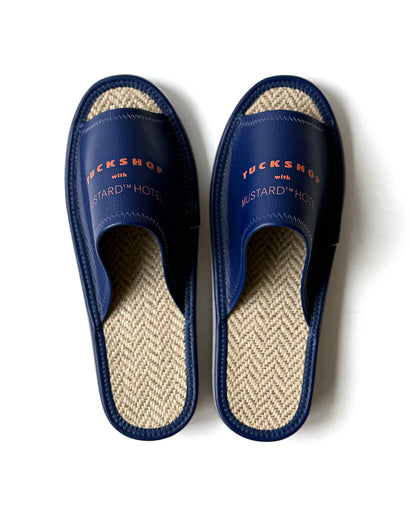 WOVEN SLIDES / royal blue