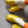 WOVEN SLIDES - MUSTARD