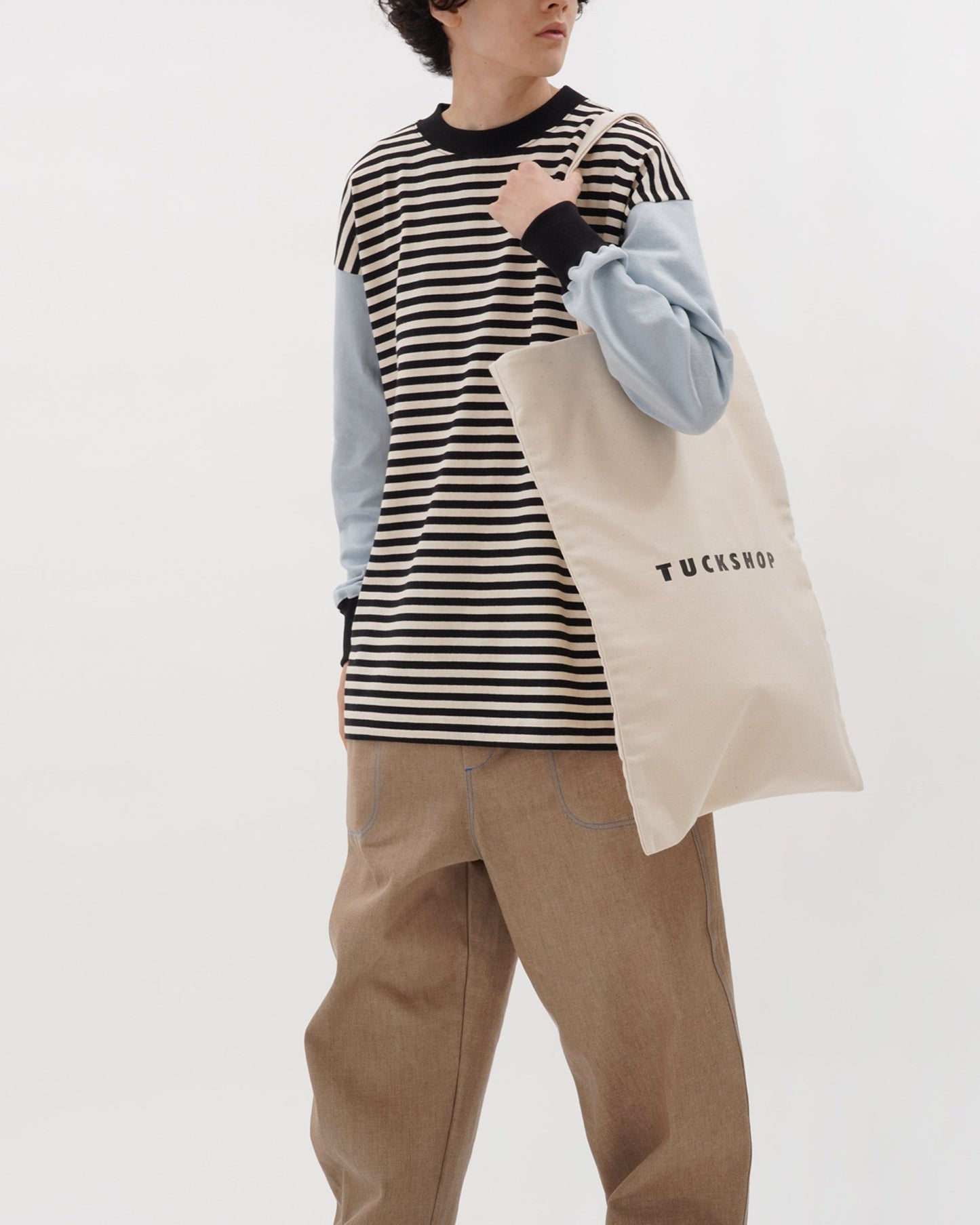 BORDER LONG SLEEVE CUT SEW - TUCKSHOP