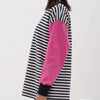 BORDER LONG SLEEVE CUT SEW - TUCKSHOP