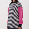 BORDER LONG SLEEVE CUT SEW - TUCKSHOP