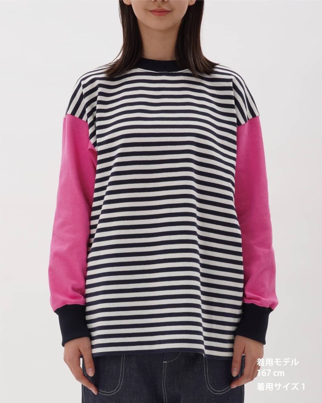 BORDER LONG SLEEVE CUT SEW - TUCKSHOP