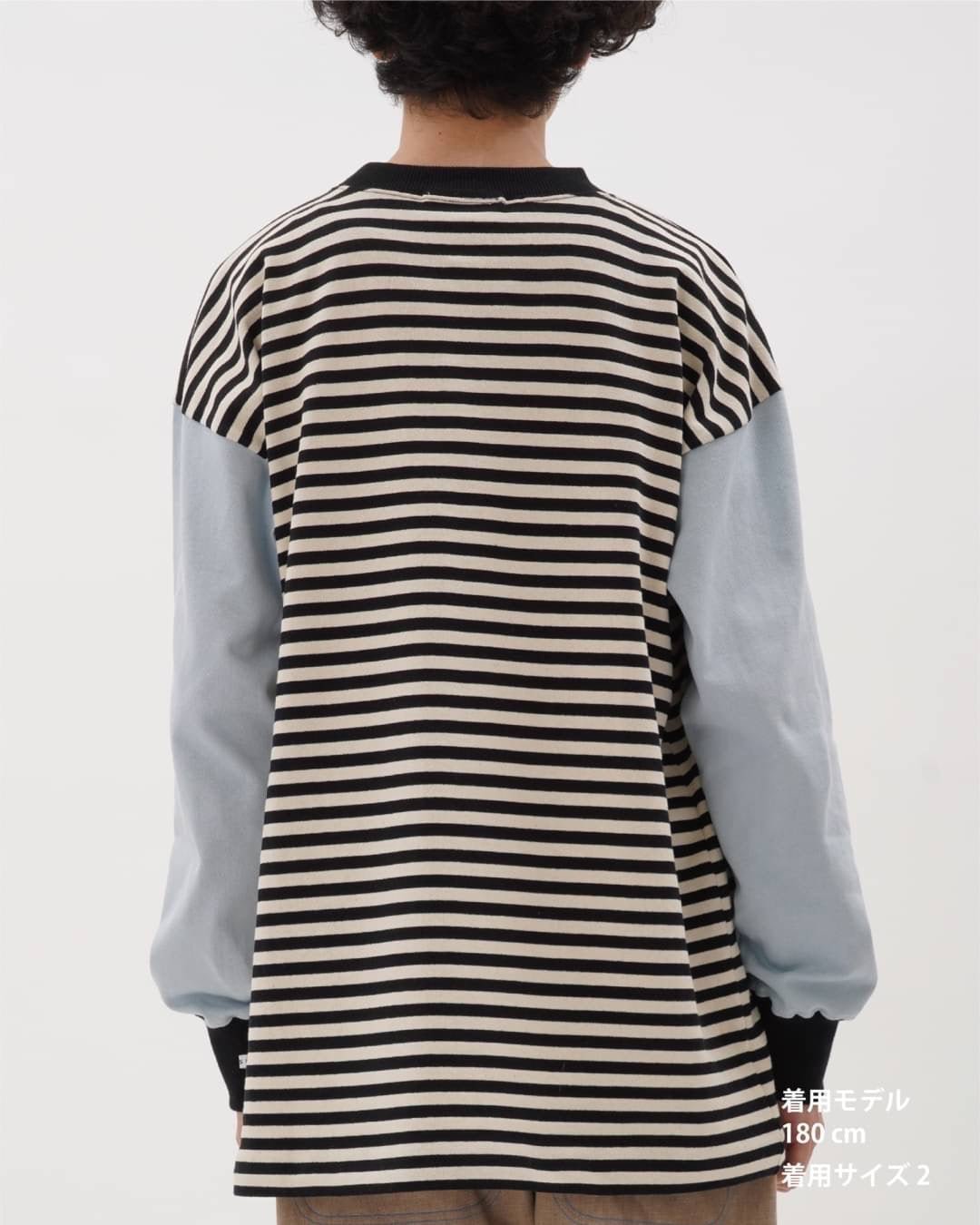 BORDER LONG SLEEVE CUT SEW - TUCKSHOP