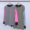 BORDER LONG SLEEVE CUT SEW - TUCKSHOP