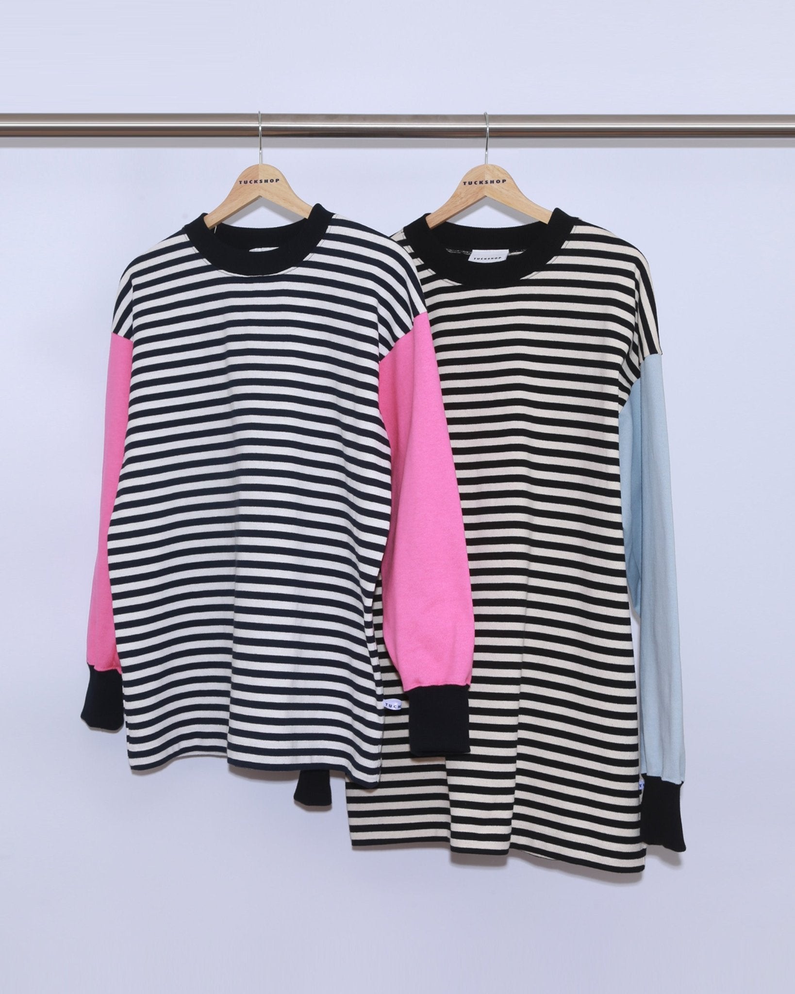 BORDER LONG SLEEVE CUT SEW - TUCKSHOP