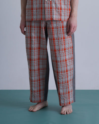 CHECK - OUT PANTS / mint green & red check - TUCKSHOP