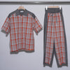 CHECK - OUT PANTS / mint green & red check - TUCKSHOP
