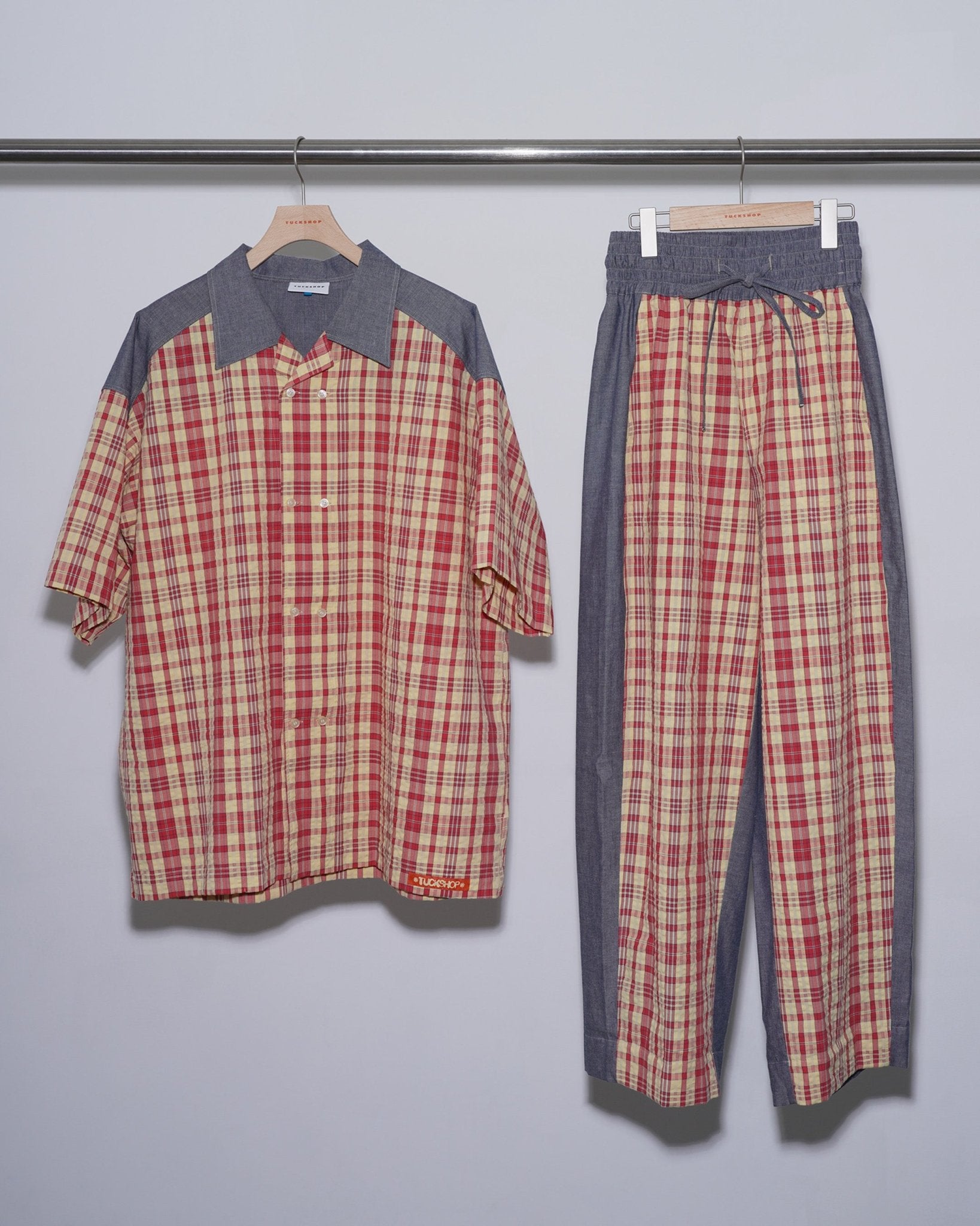 CHECK - OUT PANTS / yellow & red check - TUCKSHOP