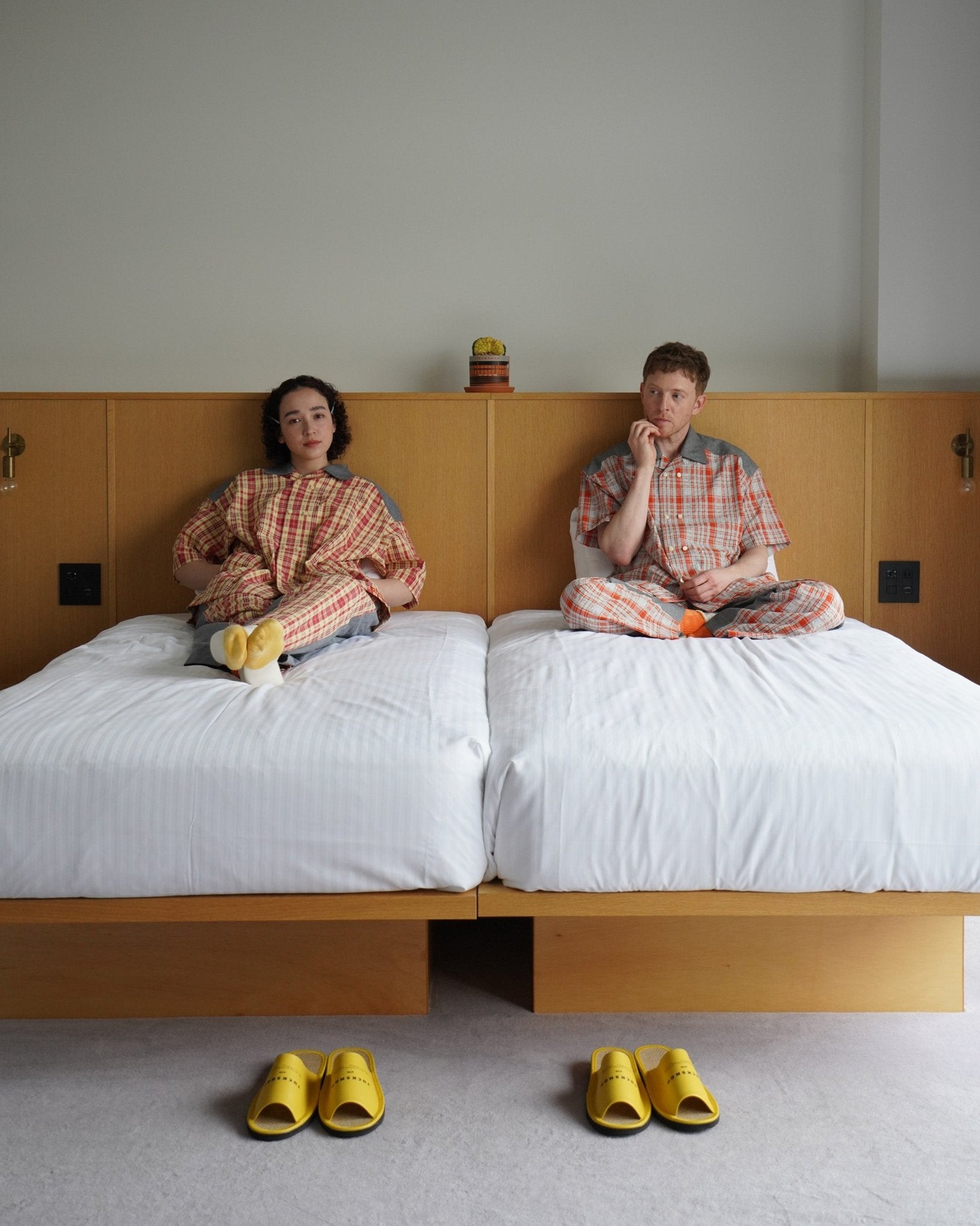 CHECK - OUT PANTS / yellow & red check - TUCKSHOP