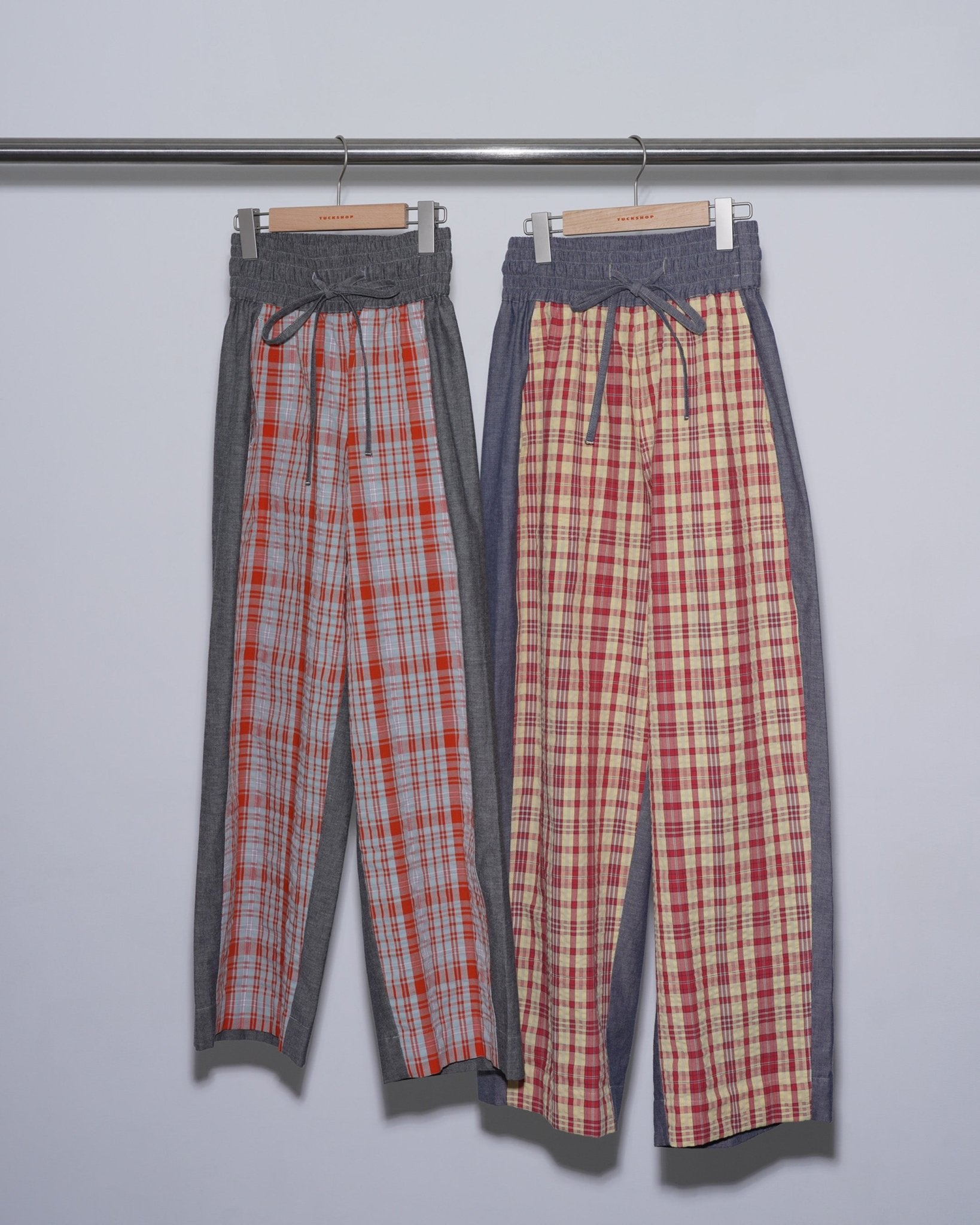 CHECK - OUT PANTS / yellow & red check - TUCKSHOP