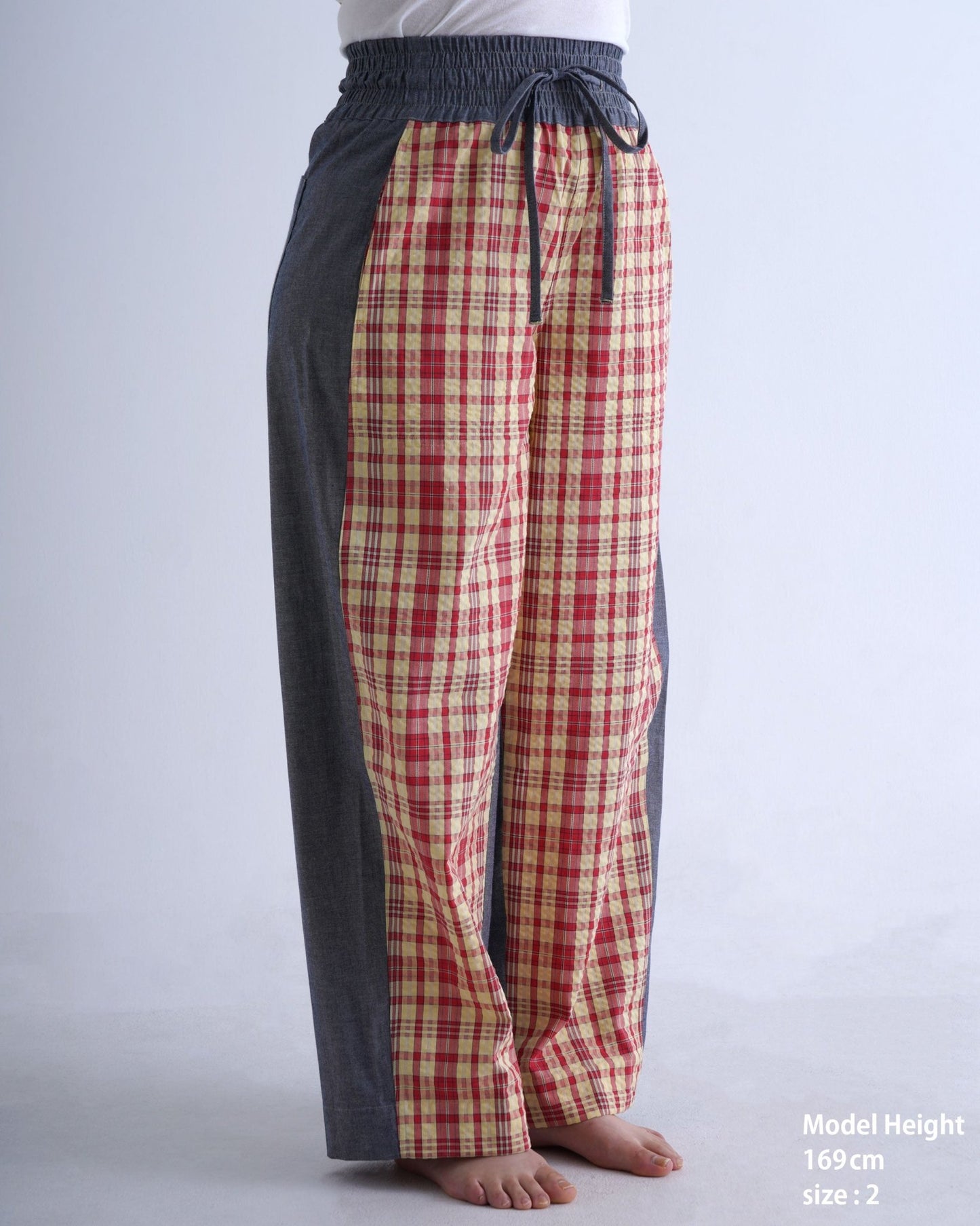 CHECK - OUT PANTS / yellow & red check - TUCKSHOP
