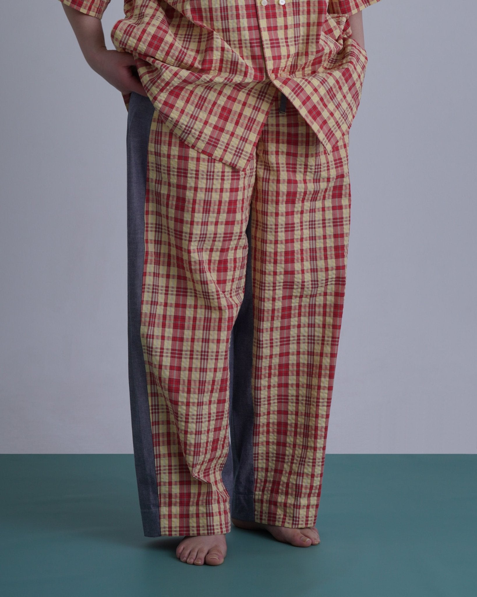 CHECK - OUT PANTS / yellow & red check - TUCKSHOP