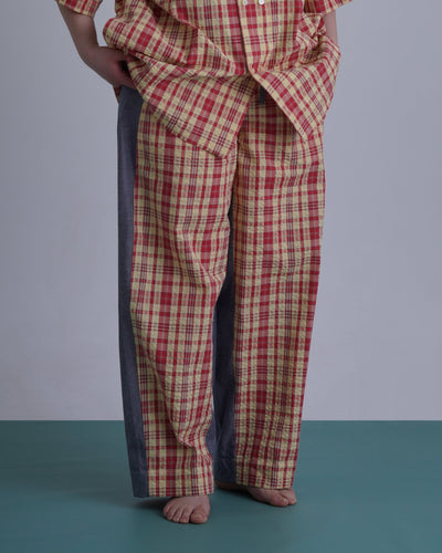 CHECK - OUT PANTS / yellow & red check - TUCKSHOP