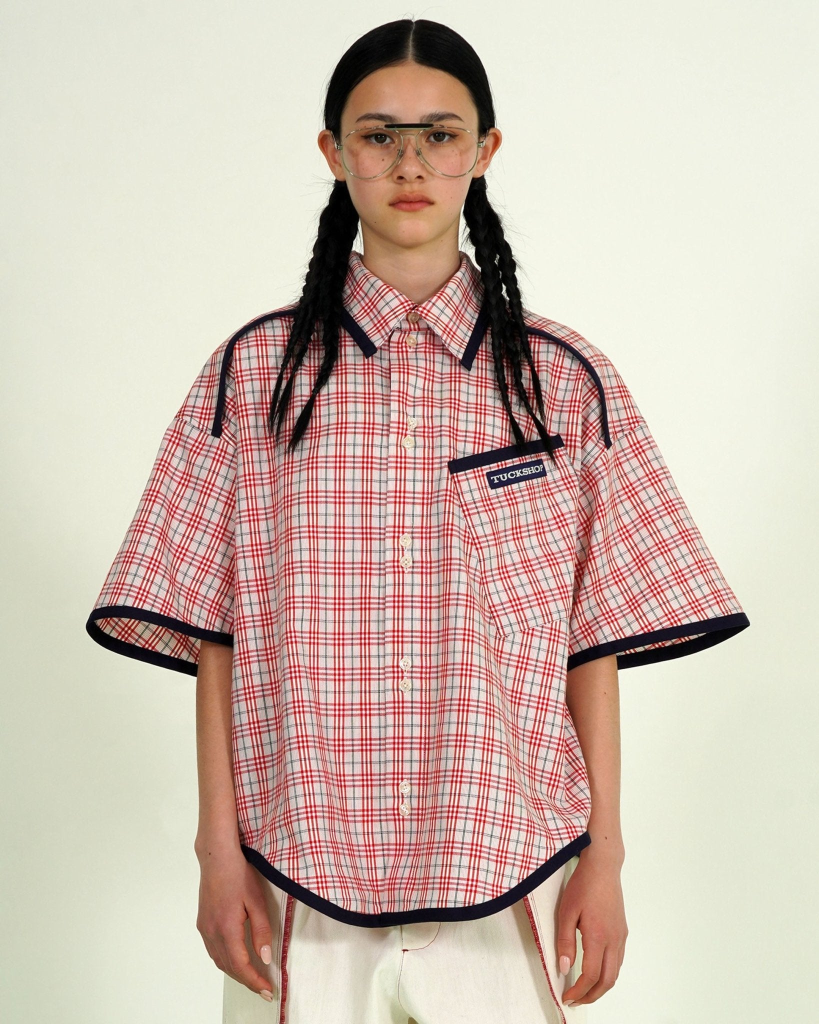 CHECK PIPING SHIRT - TUCKSHOP