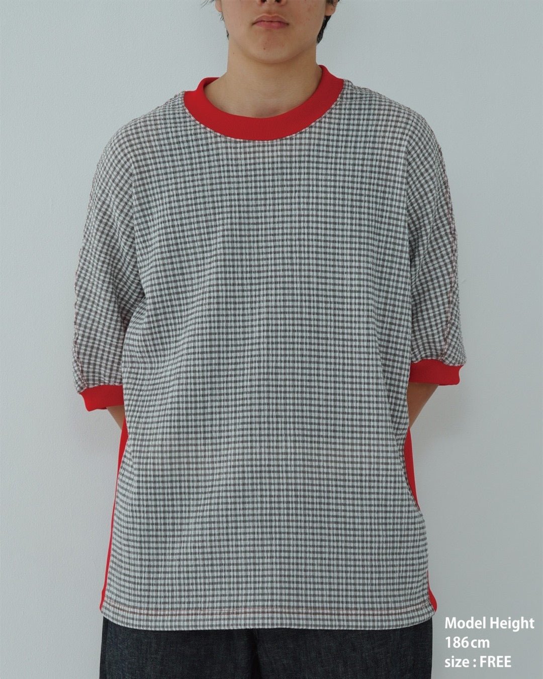 CHECK SHORT SLEEVE T - SHIRT - TUCKSHOP