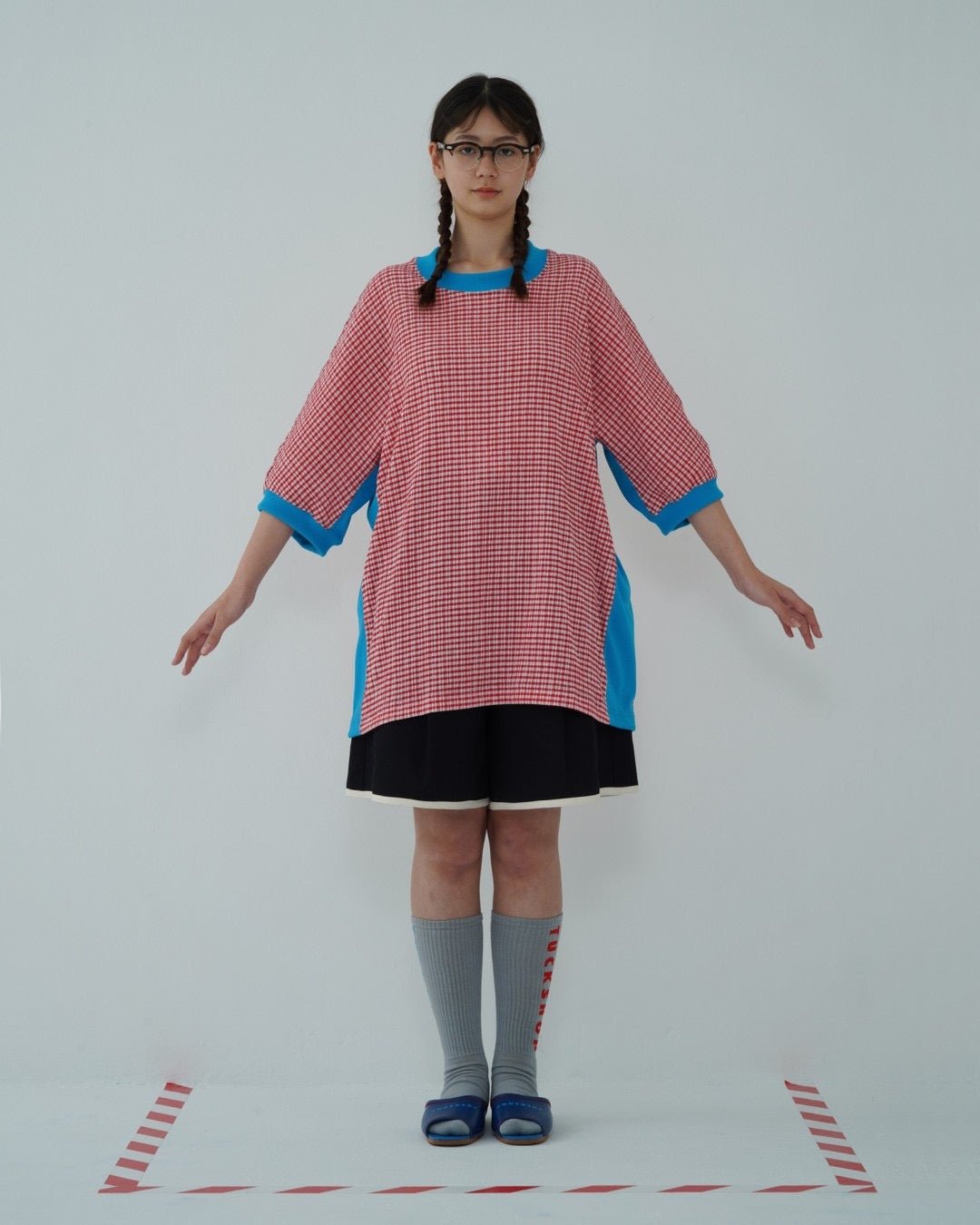 CHECK SHORT SLEEVE T - SHIRT - TUCKSHOP