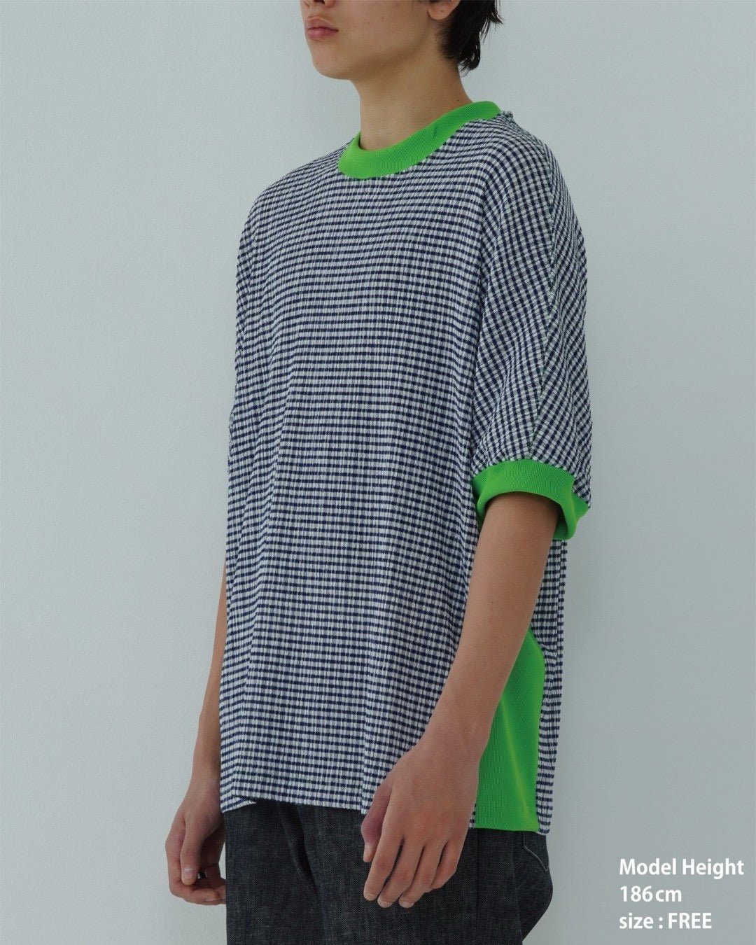 CHECK SHORT SLEEVE T - SHIRT - TUCKSHOP