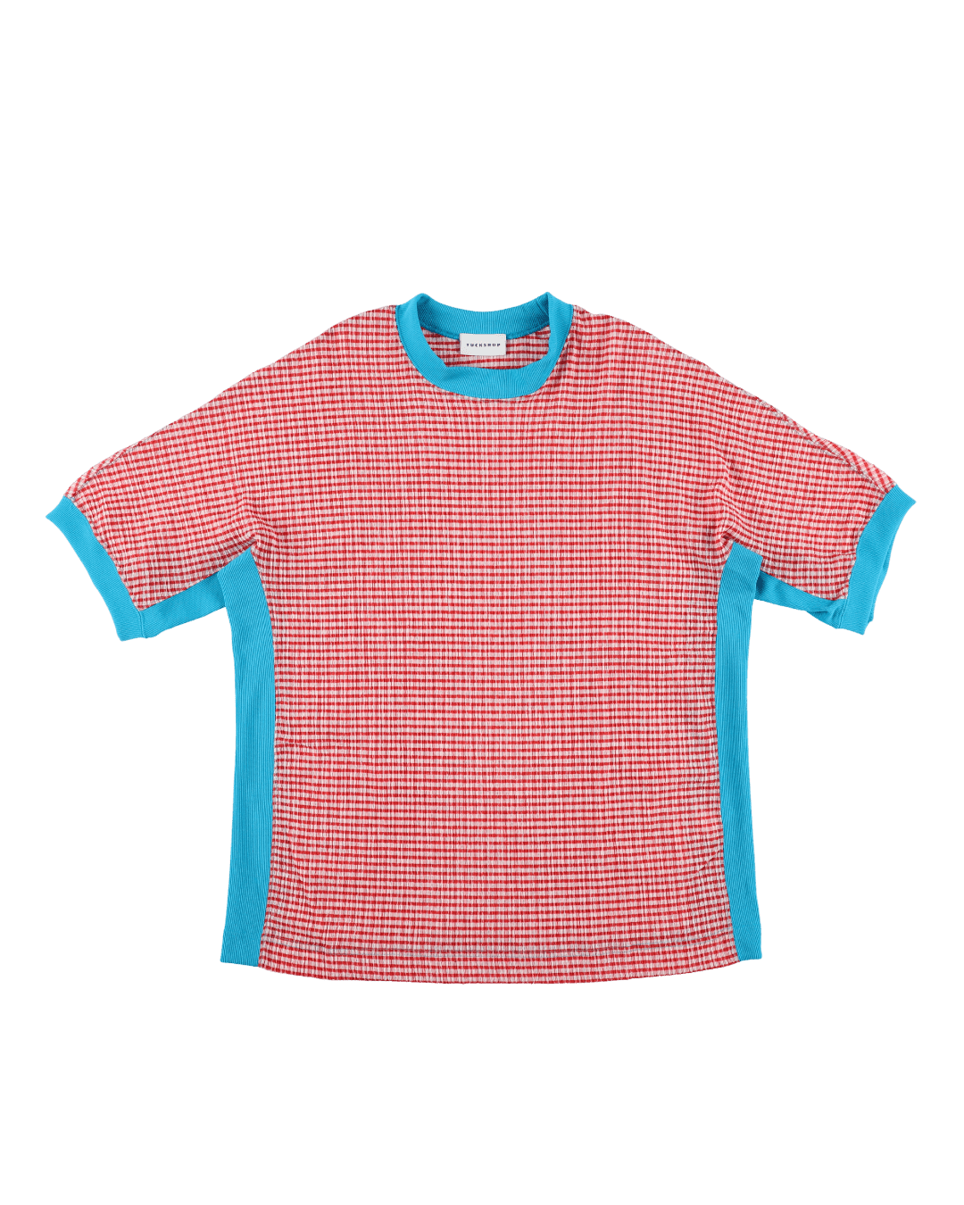 CHECK SHORT SLEEVE T - SHIRT - TUCKSHOP