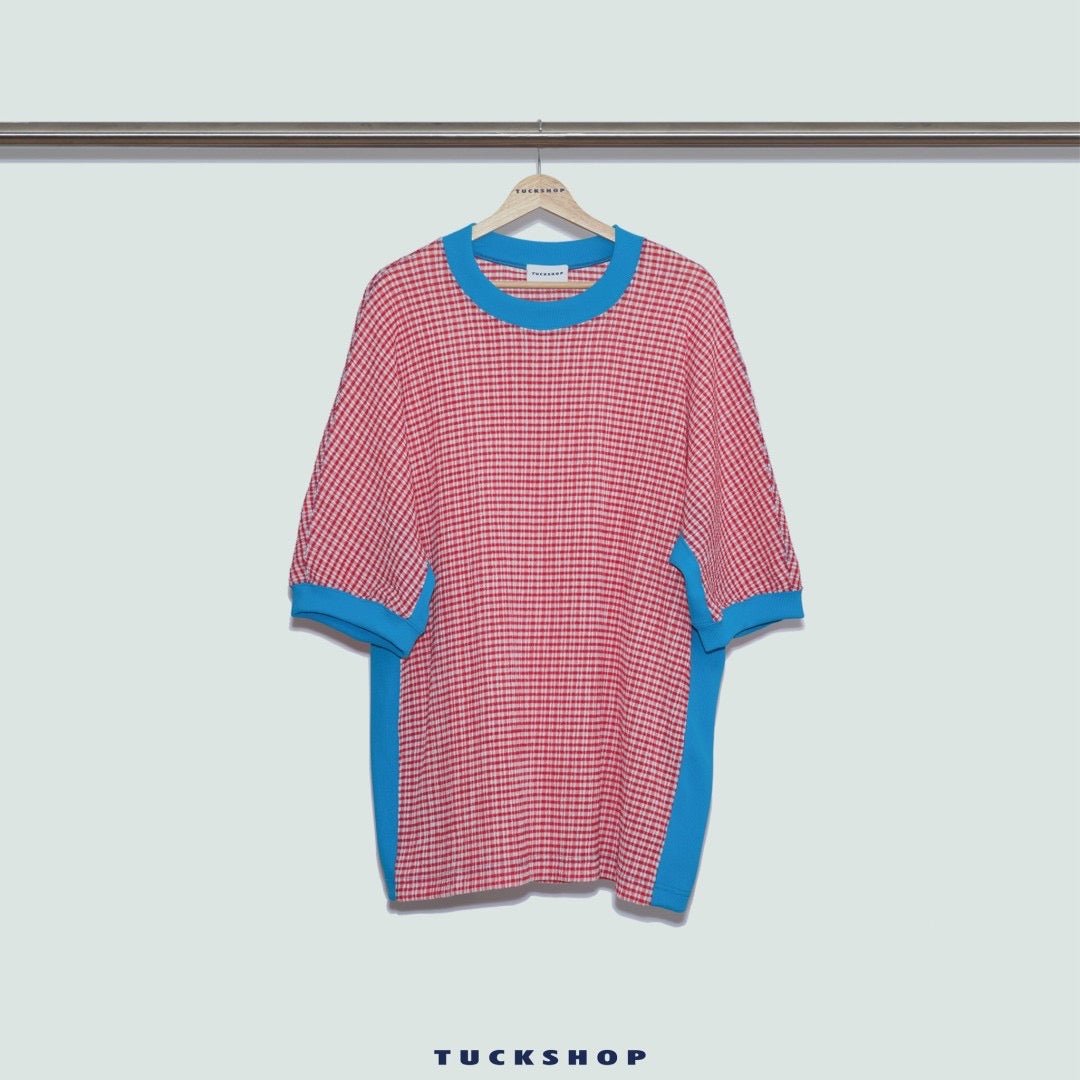 CHECK SHORT SLEEVE T - SHIRT - TUCKSHOP