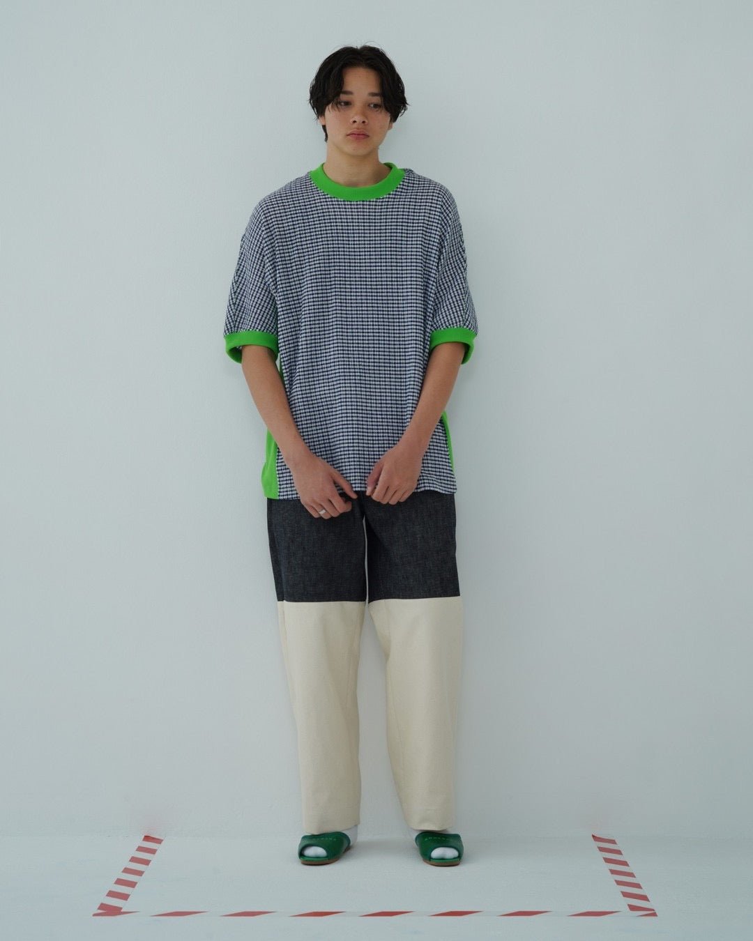 CHECK SHORT SLEEVE T - SHIRT - TUCKSHOP