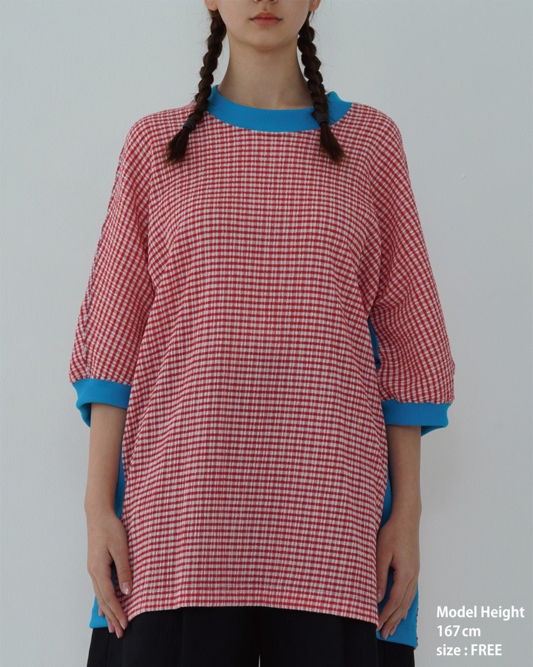CHECK SHORT SLEEVE T - SHIRT - TUCKSHOP