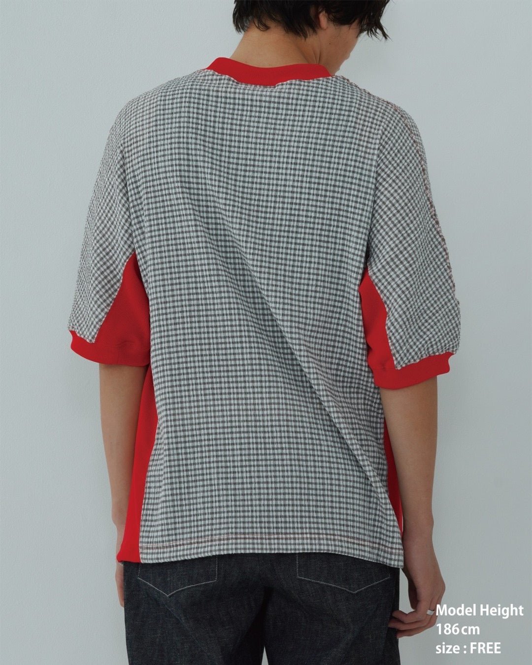 CHECK SHORT SLEEVE T - SHIRT - TUCKSHOP