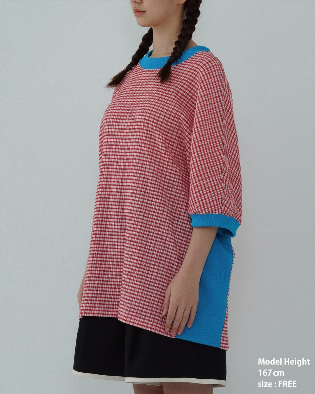 CHECK SHORT SLEEVE T - SHIRT - TUCKSHOP