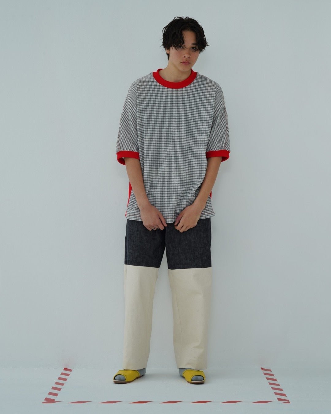 CHECK SHORT SLEEVE T - SHIRT - TUCKSHOP