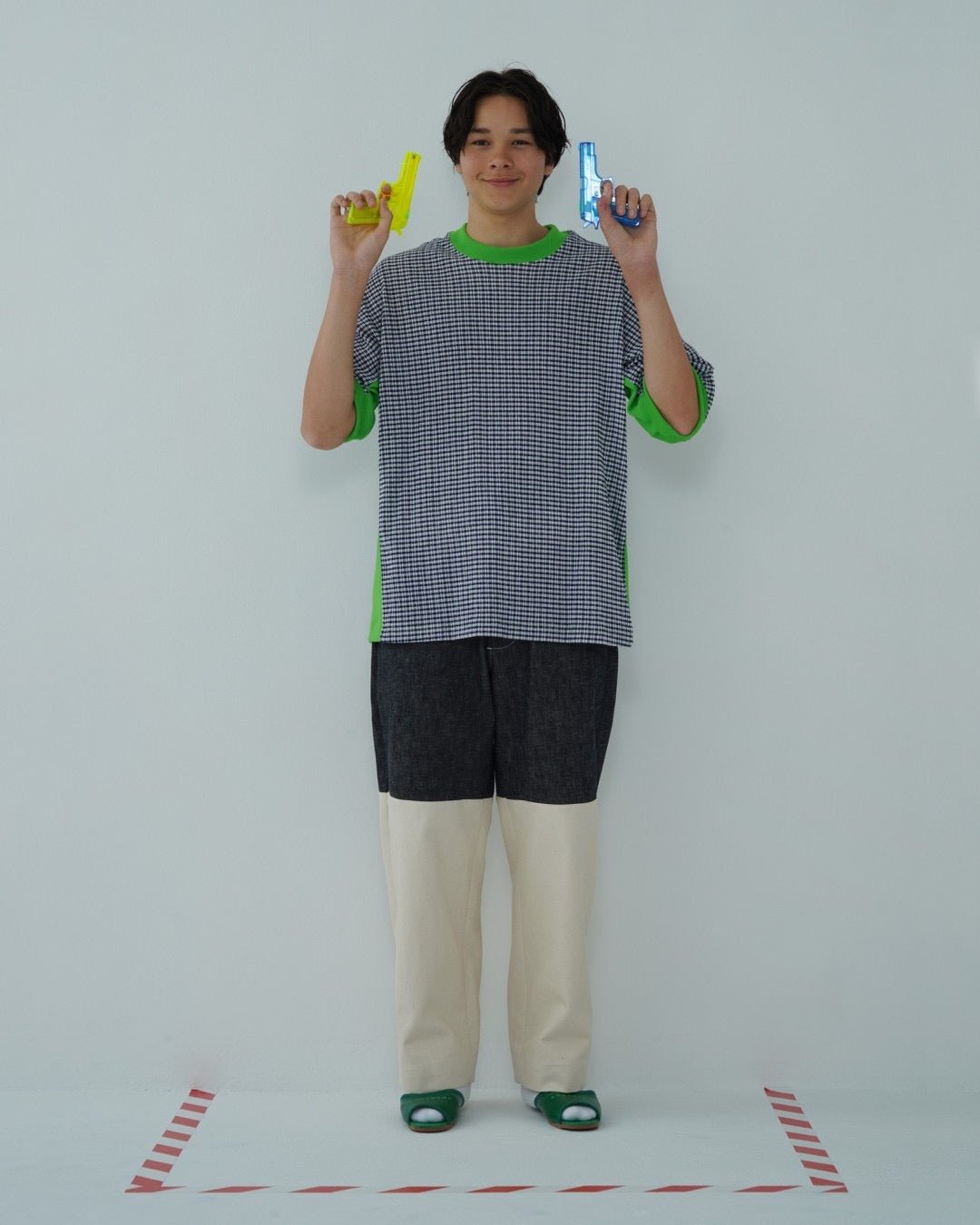 CHECK SHORT SLEEVE T - SHIRT - TUCKSHOP