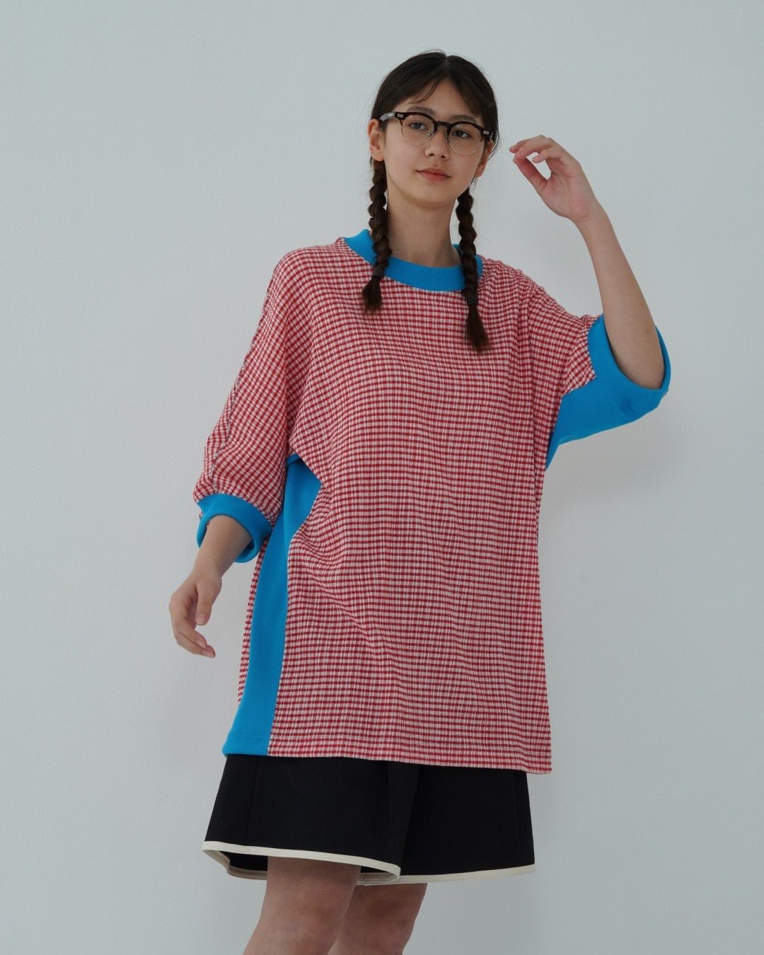 CHECK SHORT SLEEVE T - SHIRT - TUCKSHOP