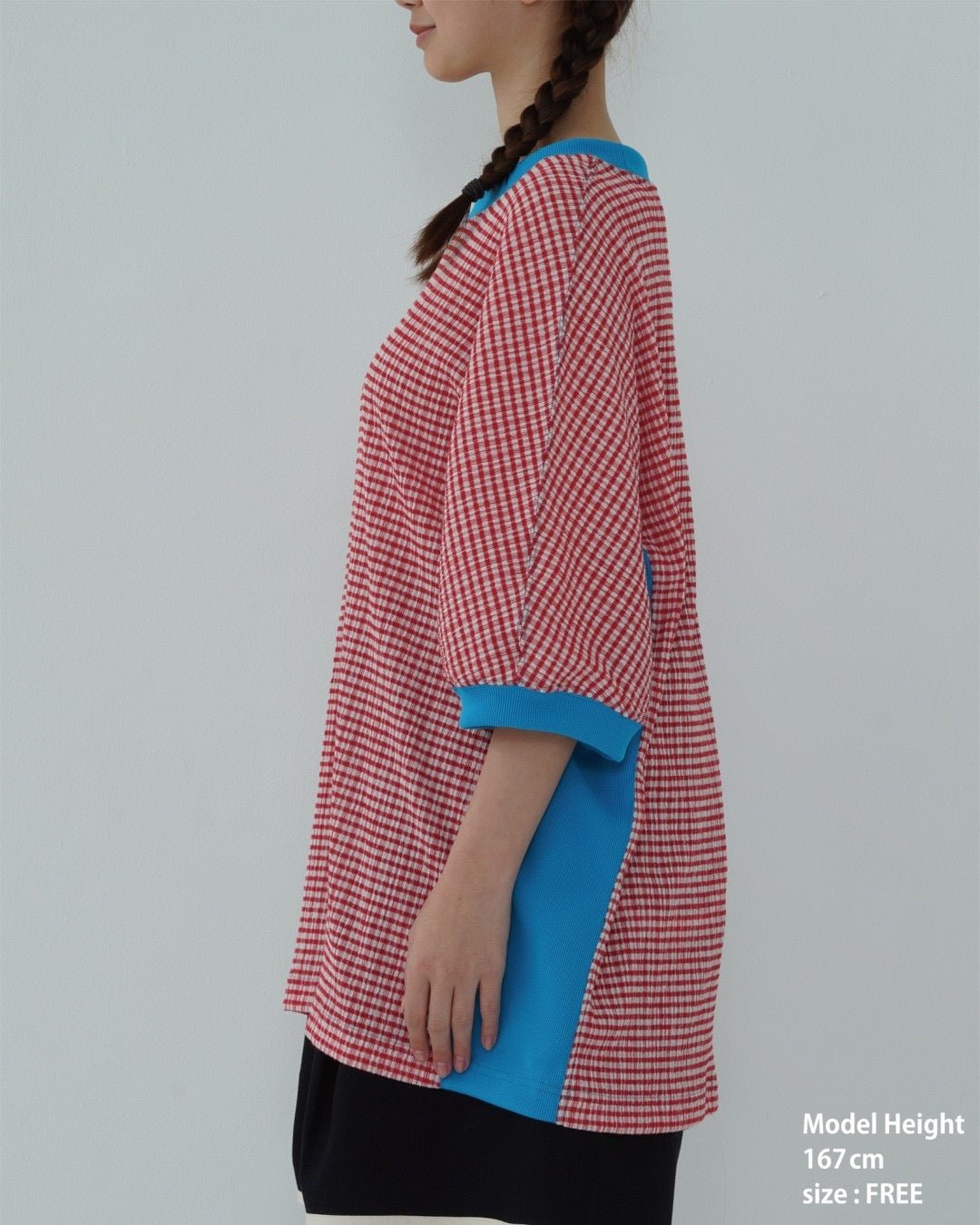 CHECK SHORT SLEEVE T - SHIRT - TUCKSHOP