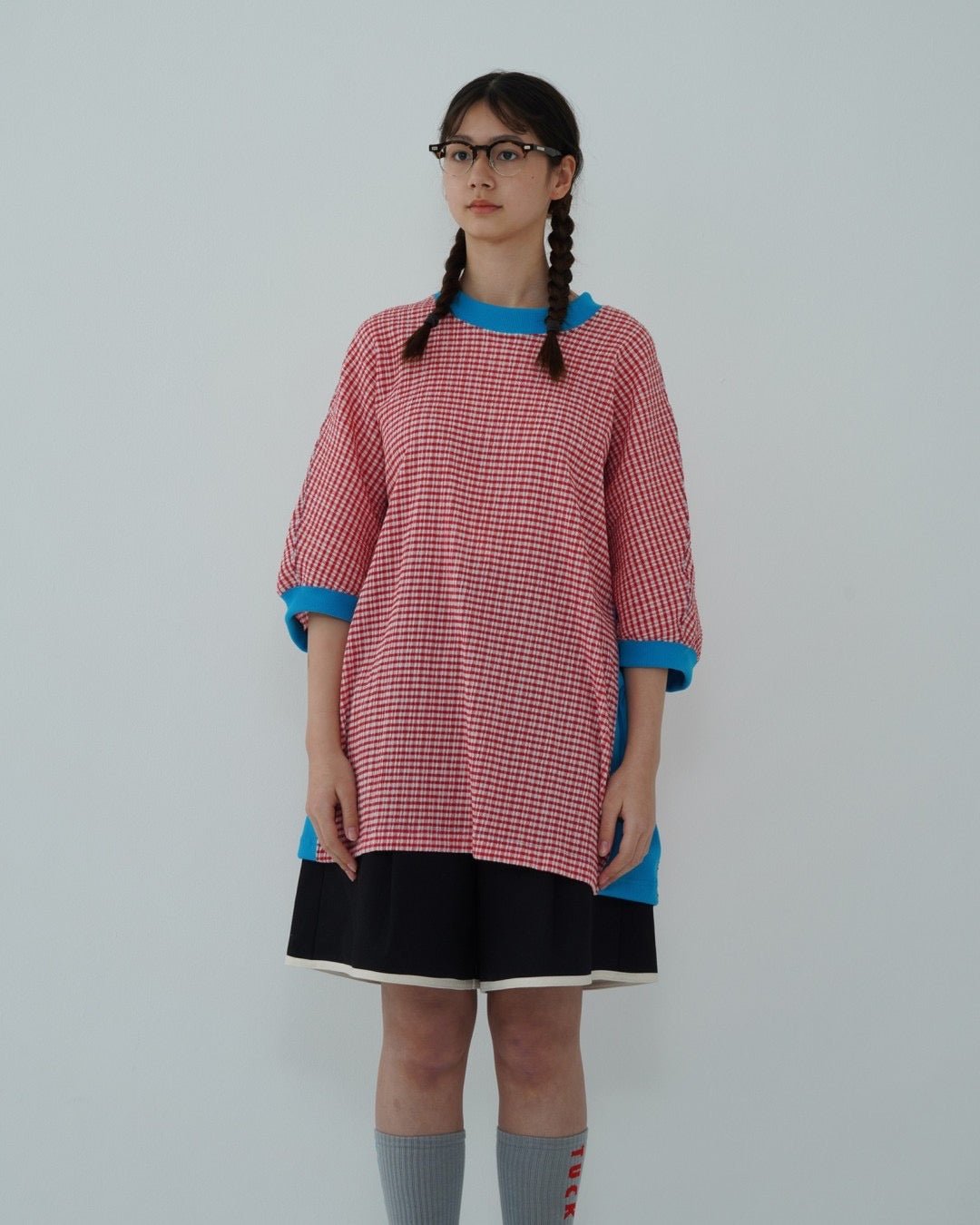 CHECK SHORT SLEEVE T - SHIRT - TUCKSHOP