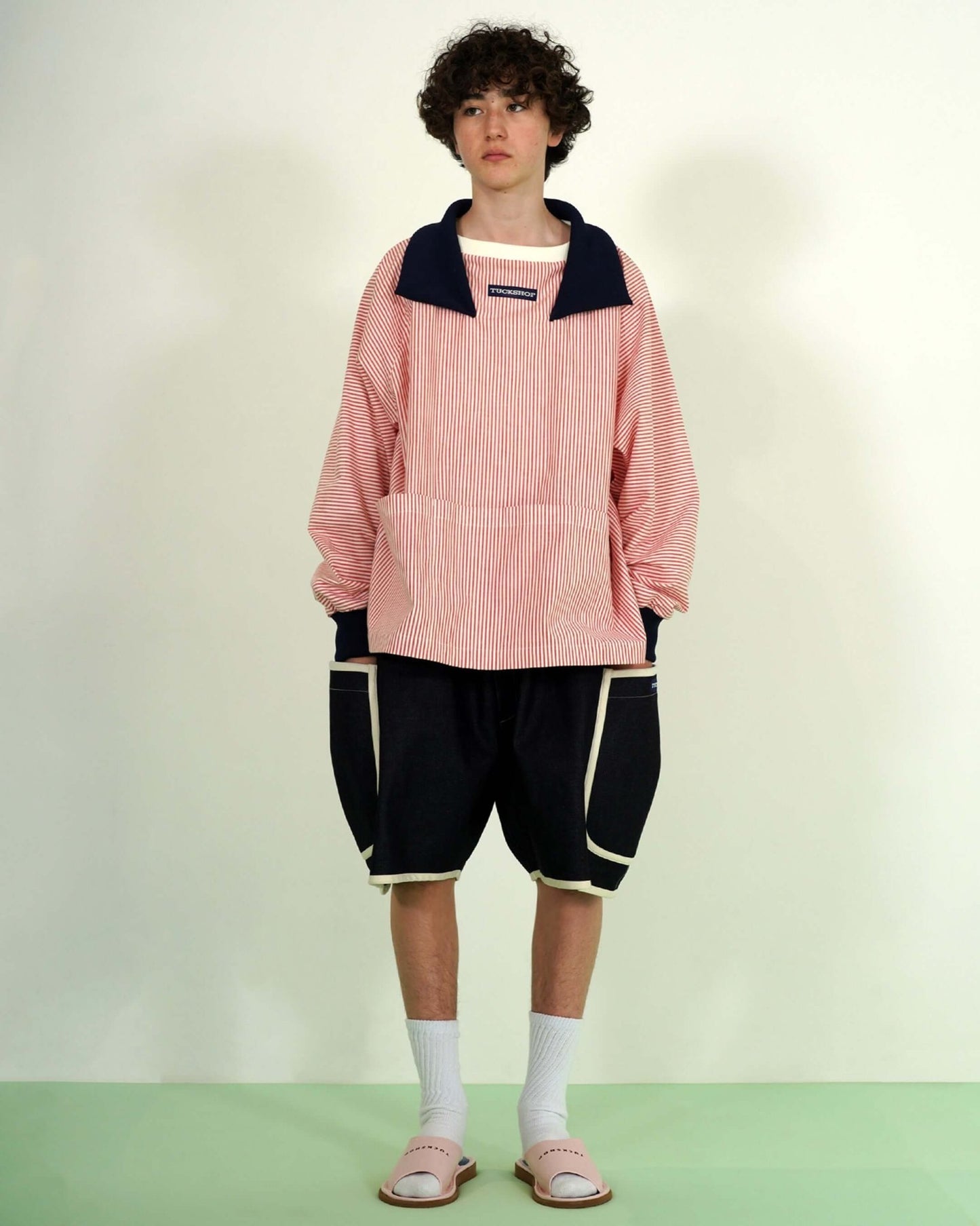 DENIM PIPING SHORTS - TUCKSHOP