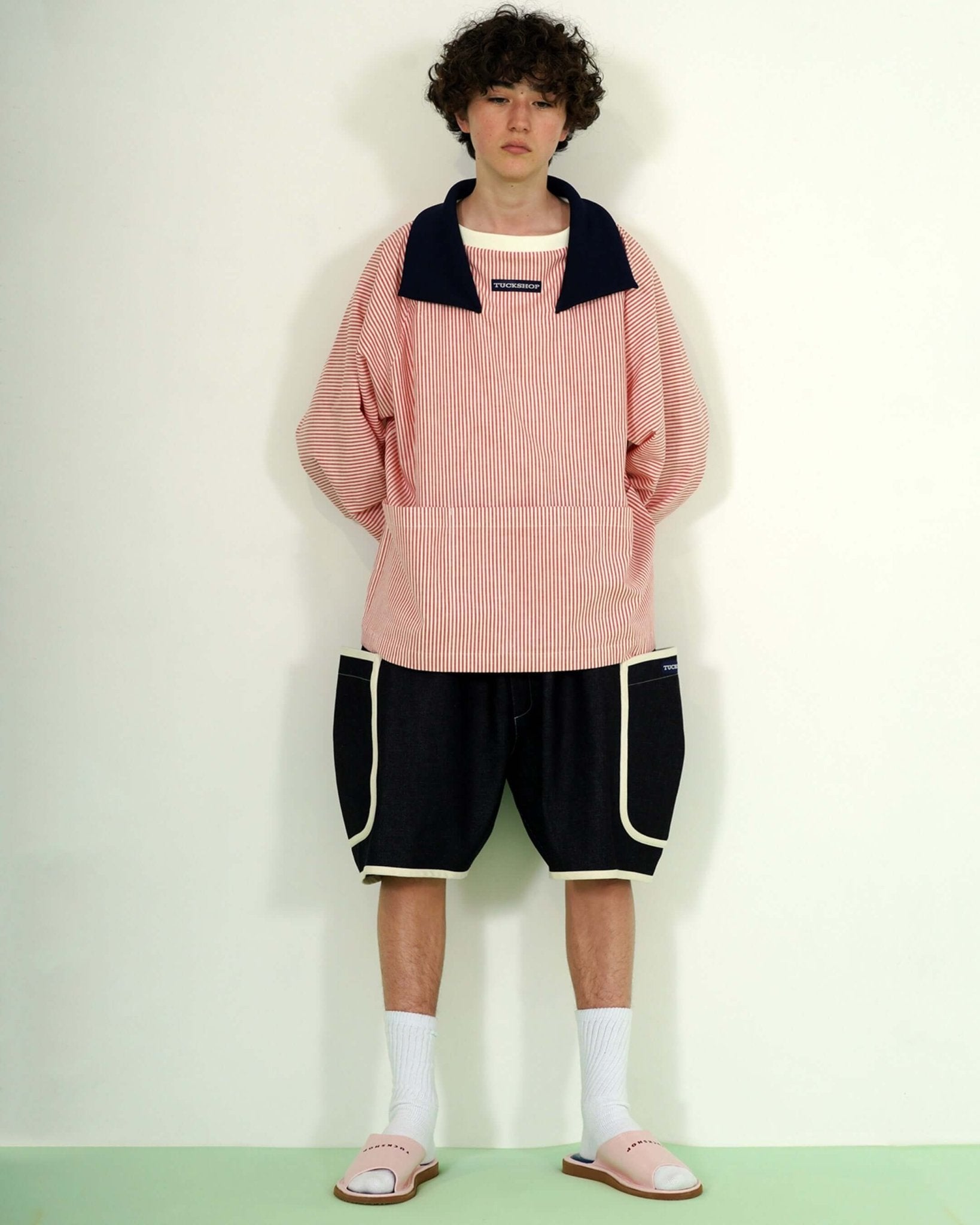 DENIM PIPING SHORTS - TUCKSHOP