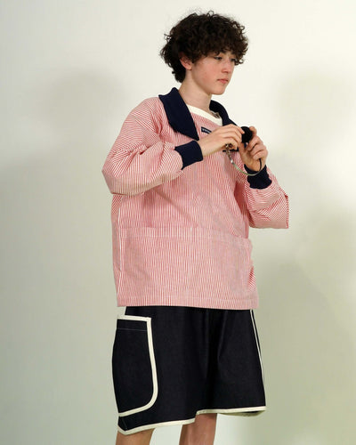 DENIM PIPING SHORTS - TUCKSHOP