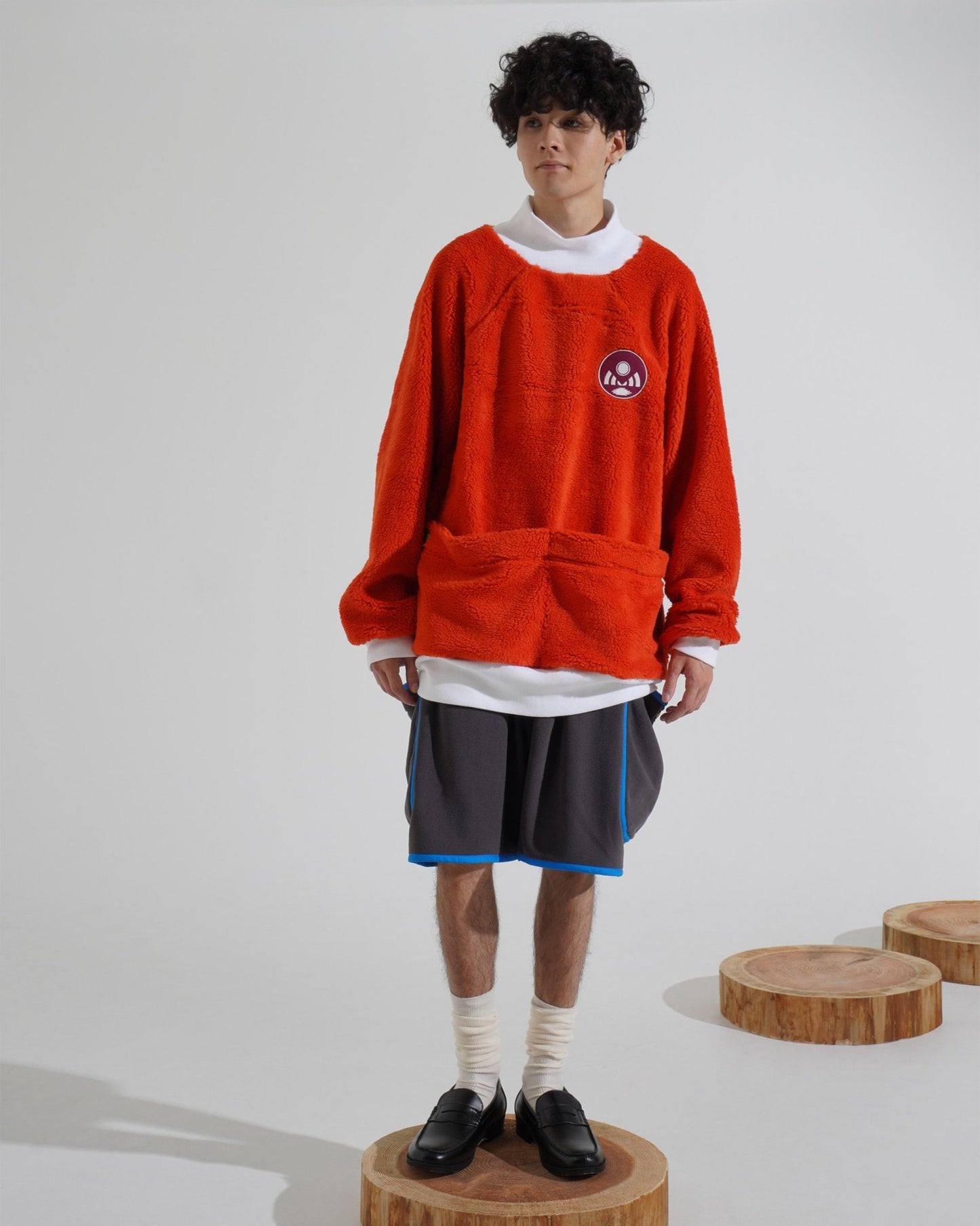 FLEECE PIPING SHORTS - TUCKSHOP