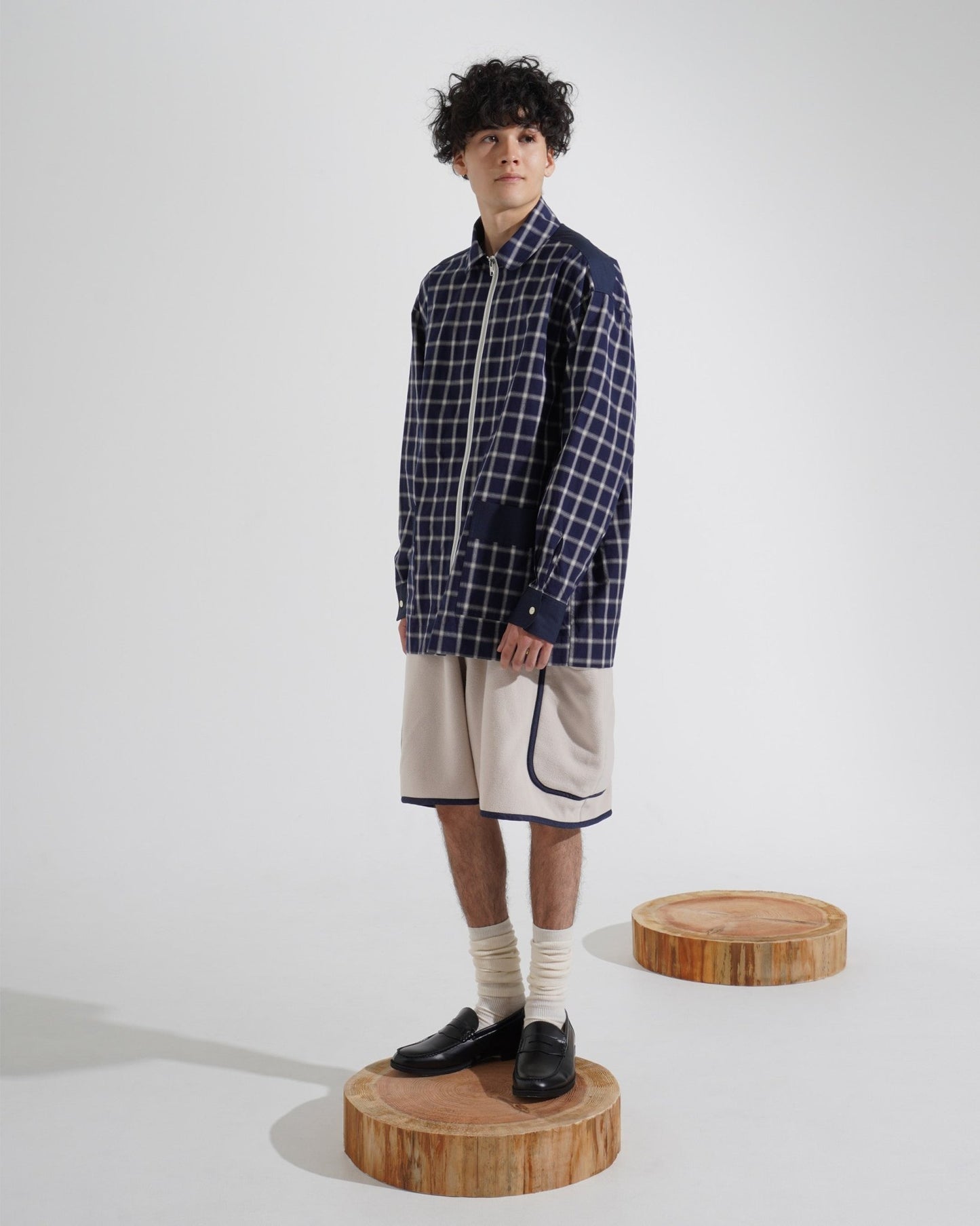 FLEECE PIPING SHORTS - TUCKSHOP