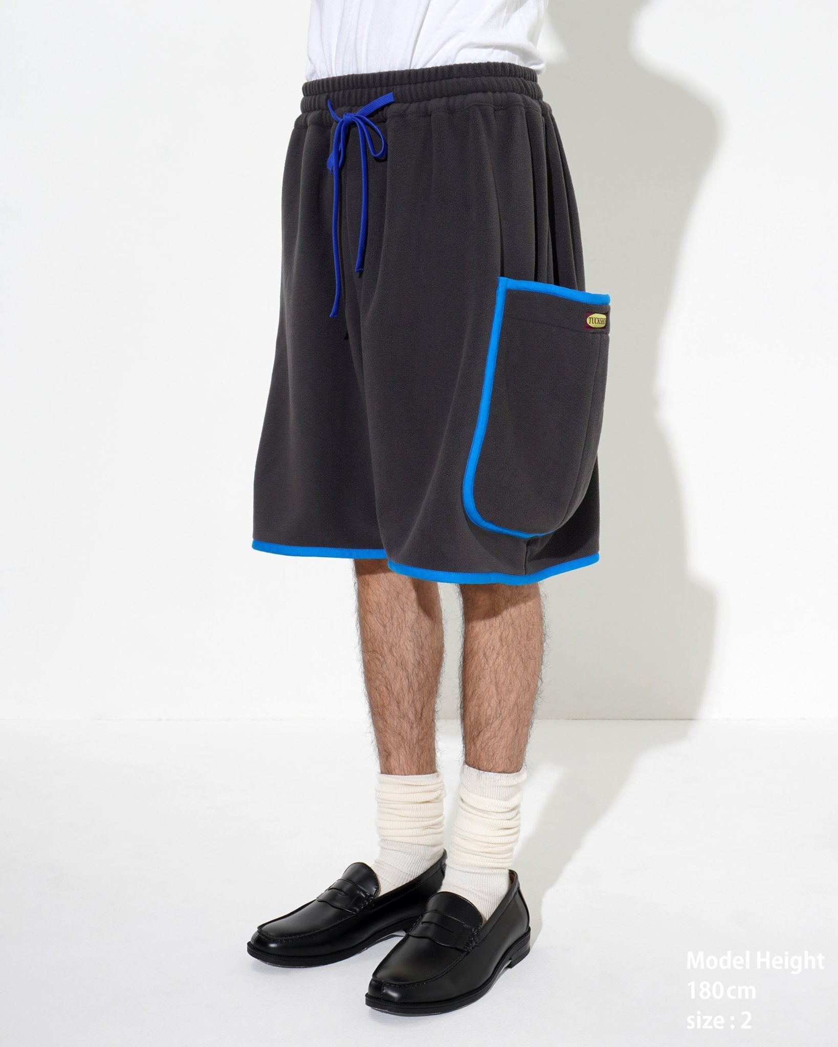 FLEECE PIPING SHORTS - TUCKSHOP