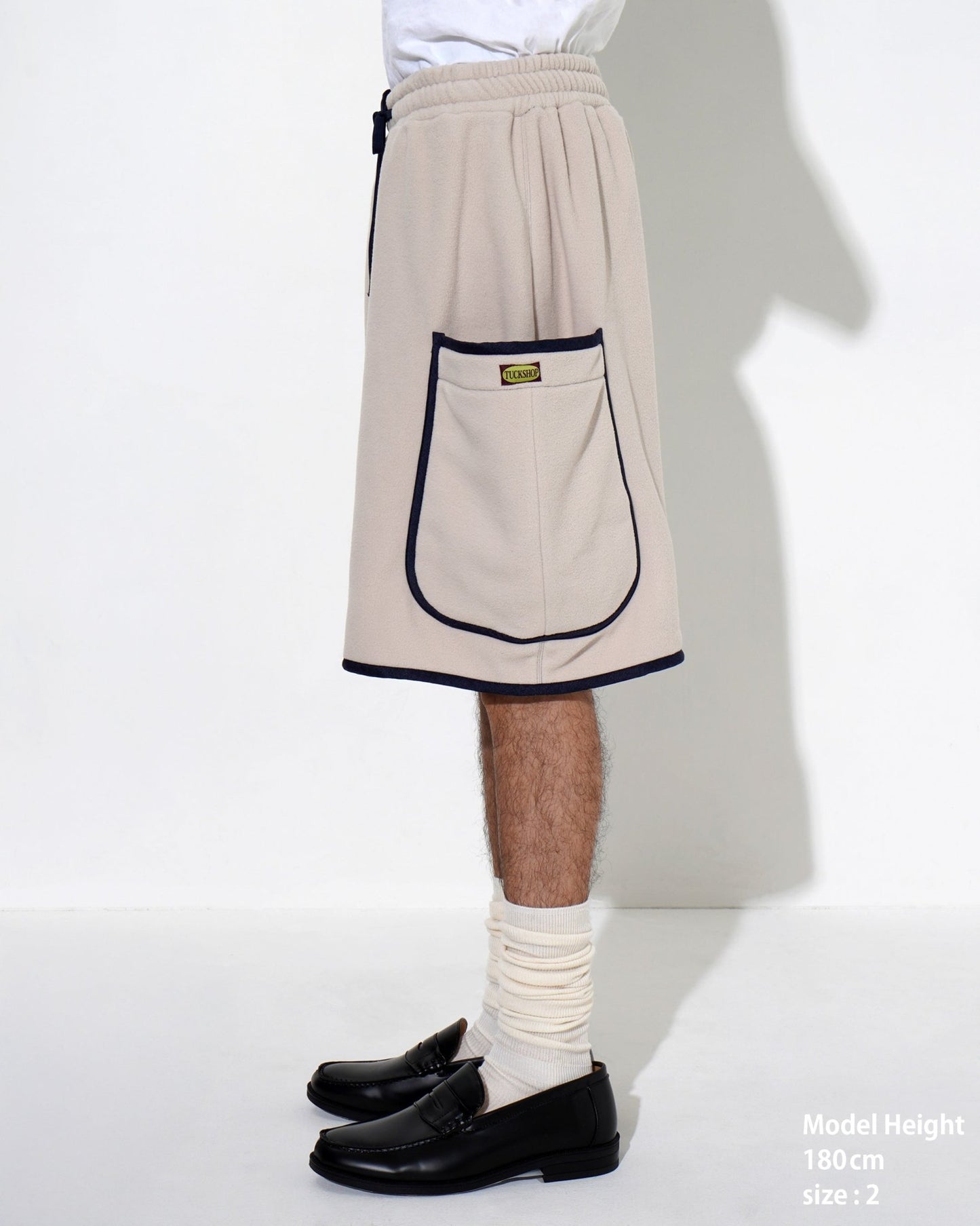 FLEECE PIPING SHORTS - TUCKSHOP