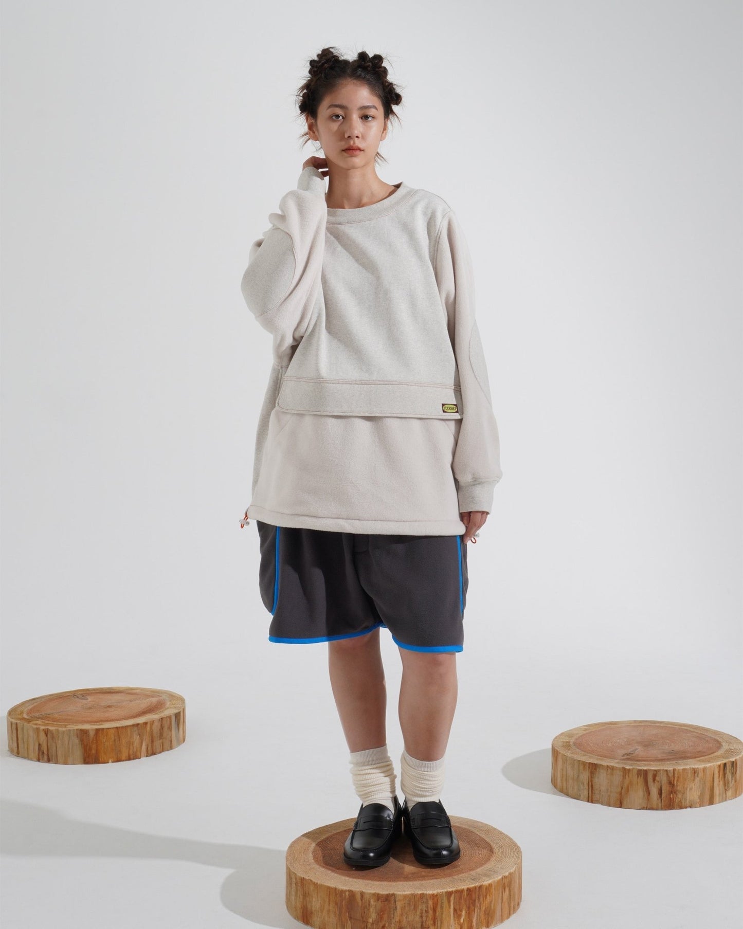 FLEECE PIPING SHORTS - TUCKSHOP