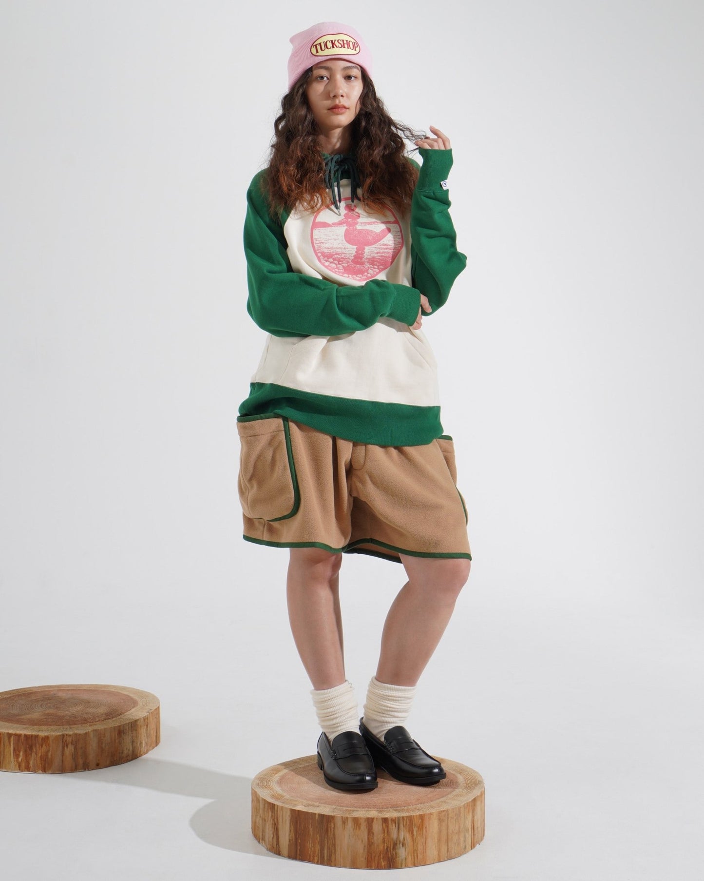 FLEECE PIPING SHORTS - TUCKSHOP