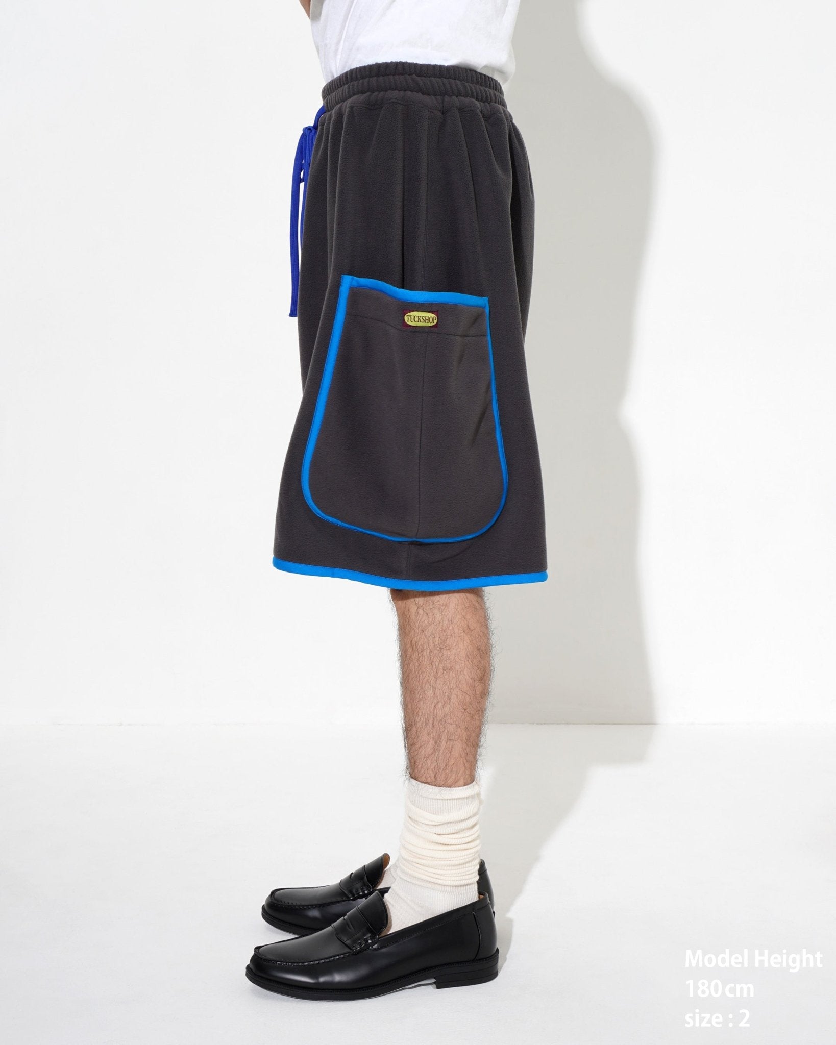 FLEECE PIPING SHORTS - TUCKSHOP