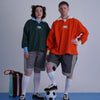 FOOTBALL POLO PULLOVER / bright orange & butter - TUCKSHOP