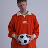 FOOTBALL POLO PULLOVER / bright orange & butter - TUCKSHOP