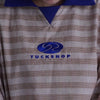 FOOTBALL POLO PULLOVER / brown check & dark blue - TUCKSHOP