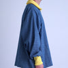 FOOTBALL POLO PULLOVER / light blue check & bright yellow - TUCKSHOP