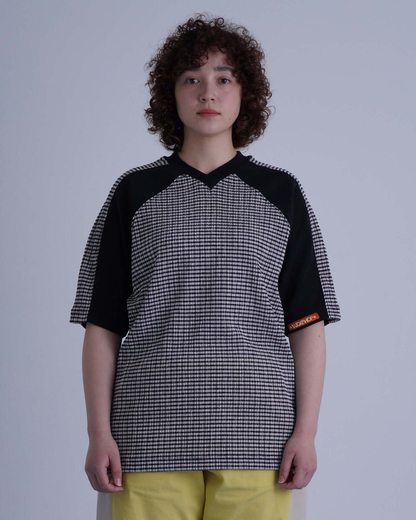 GRIDIRON T - SHIRT / black & black check - TUCKSHOP