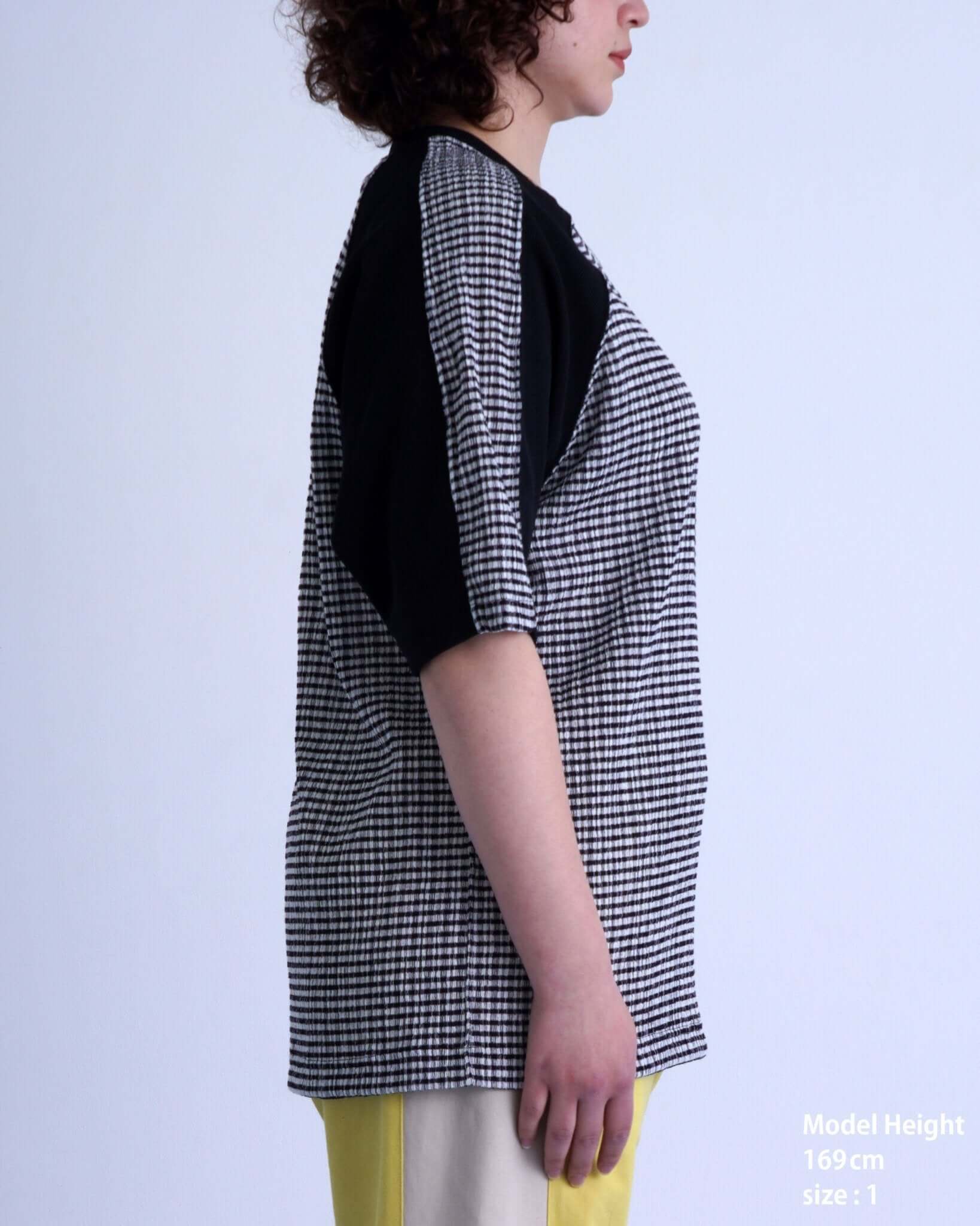 GRIDIRON T - SHIRT / ivory & burgundy check - TUCKSHOP