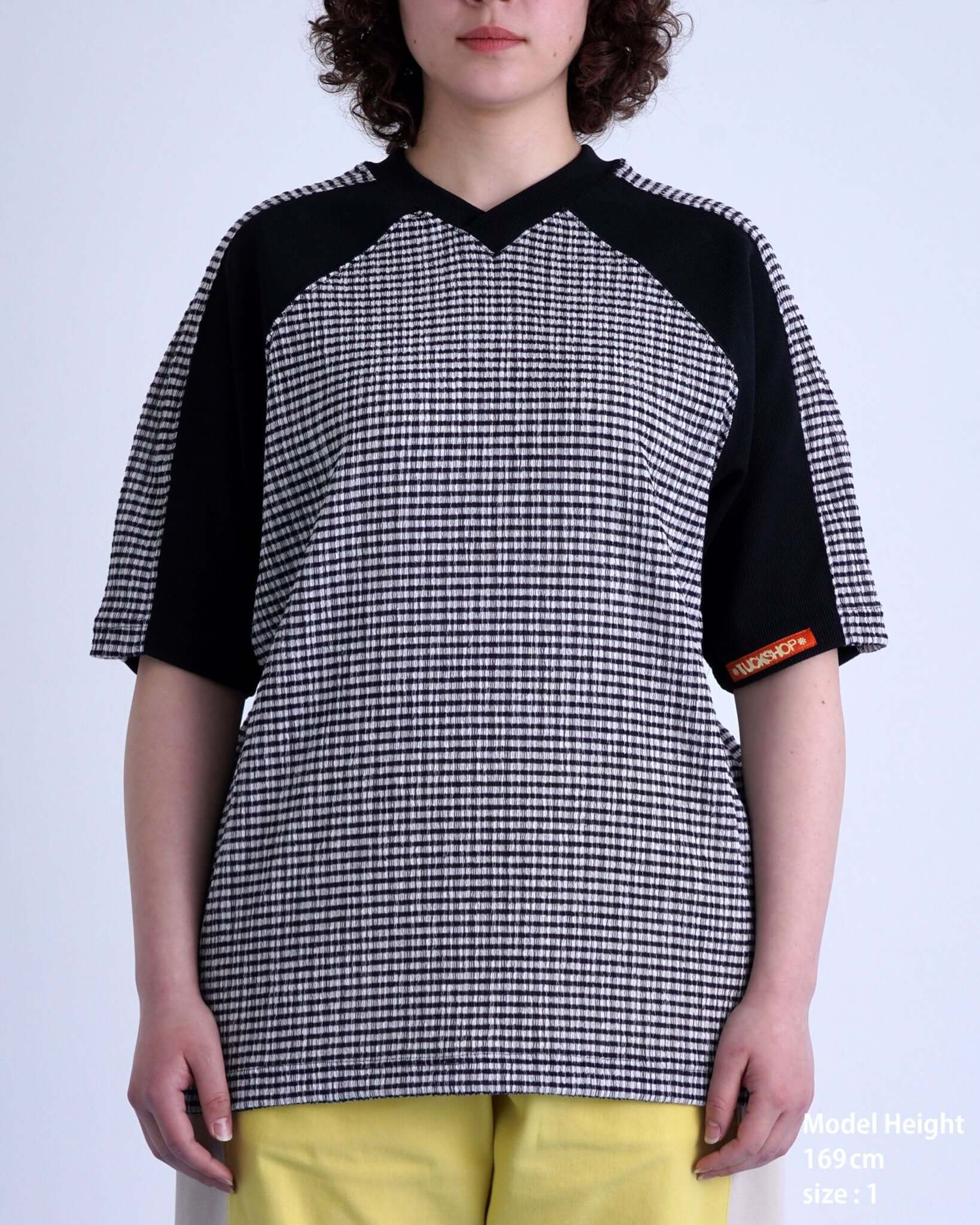 GRIDIRON T - SHIRT / ivory & burgundy check - TUCKSHOP